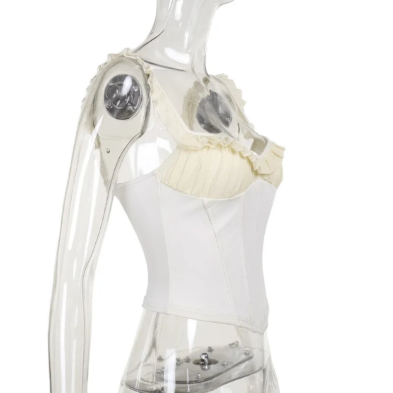 "Conquest" Women's Y2K Style Low Cut Backless Outfit Set