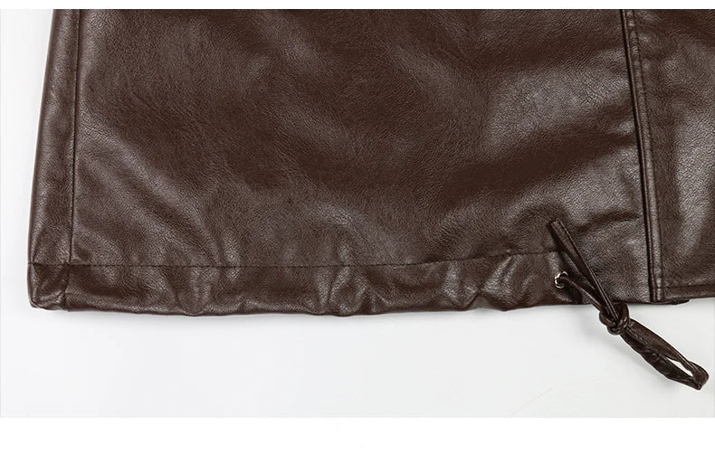 "Trinity" Women's Waterproof Long Sleeve Oversized Faux Leather Jacket
