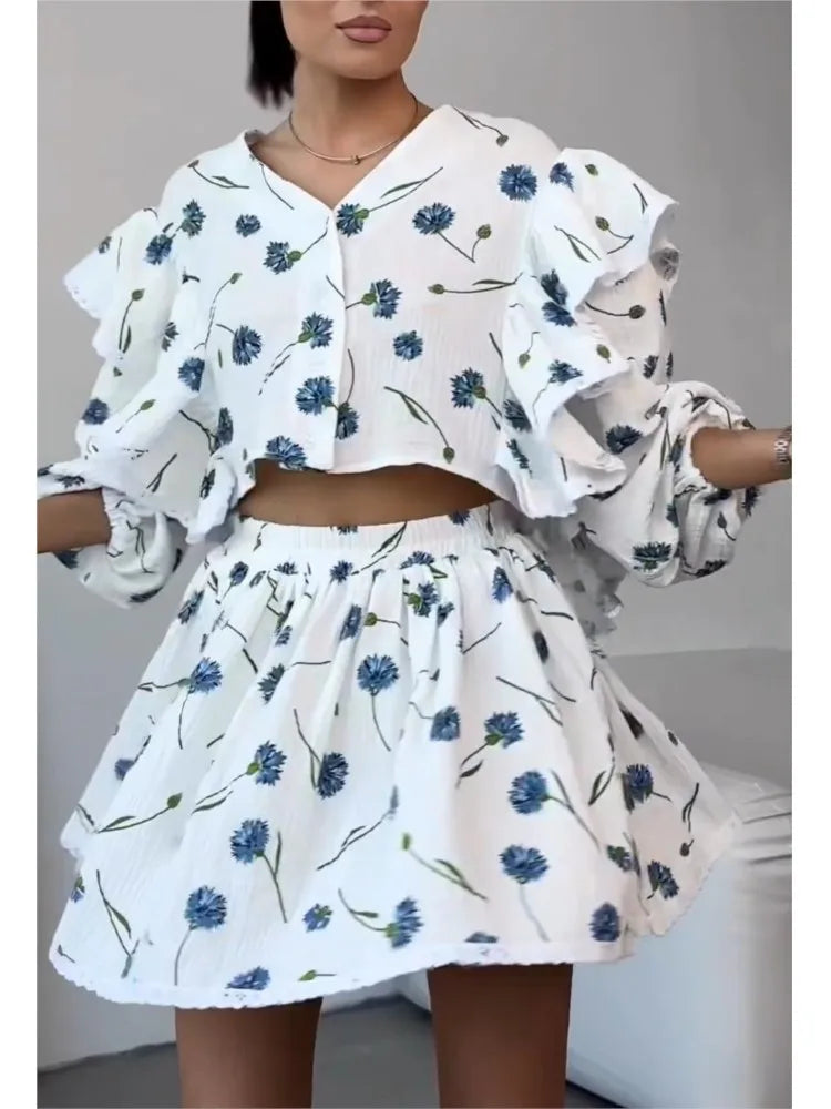 “Binded Lovers” Women’s Casual Long Sleeve 2 Piece Linen Outfit Set