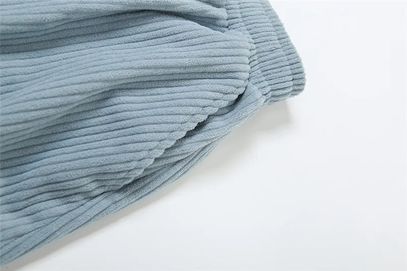 “Just Chillin” Women’s Baggy Oversized Y2K Style Corduroy Sweatpants