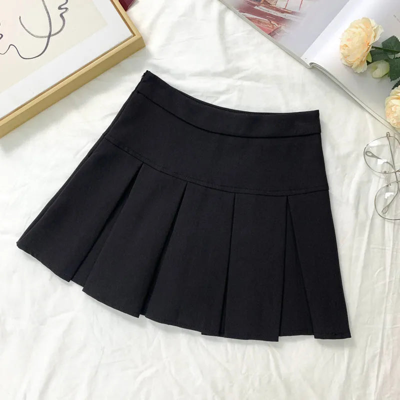“Bring It On” Women’s Vintage Pleated High Waist Mini Skirt