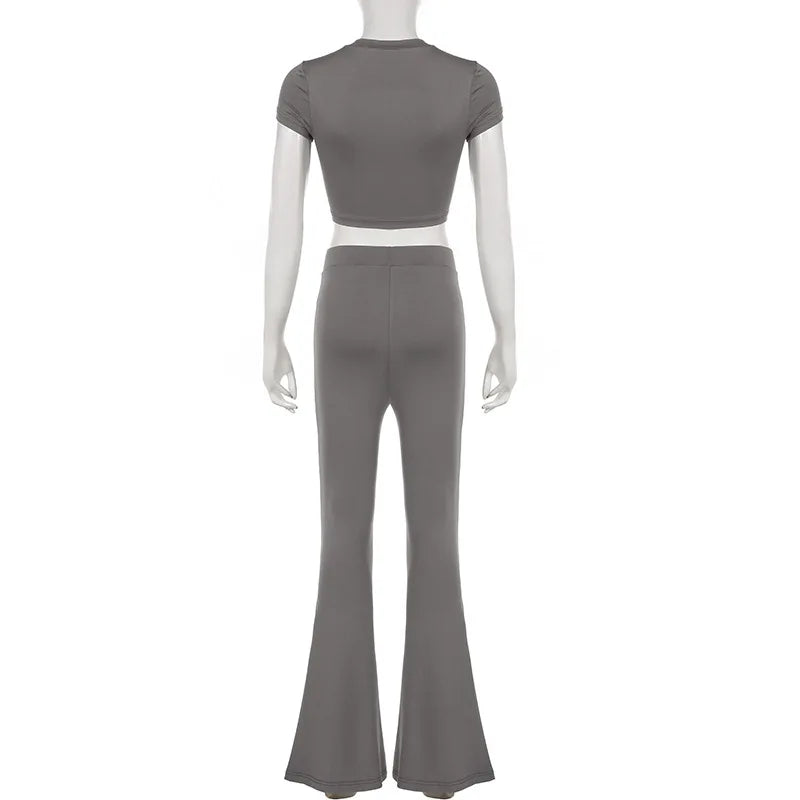 "Mi AOMR" Women's Casual Y2K Style 2 Piece Matching Outfit Set