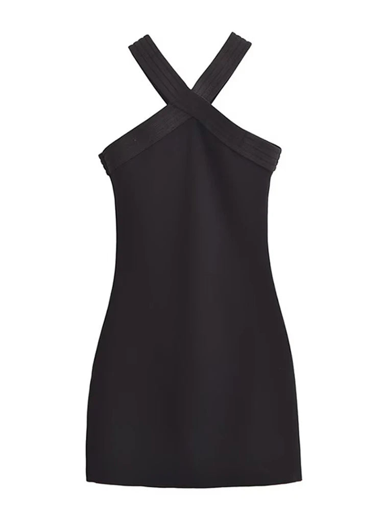 "Malibu Black" Slim Fit Backless Mini Dress
