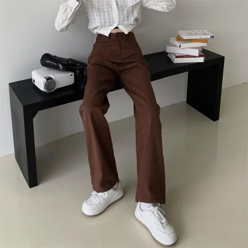 “Vintage Elations” Women’s Vintage Y2K Style Wide Leg Jeans