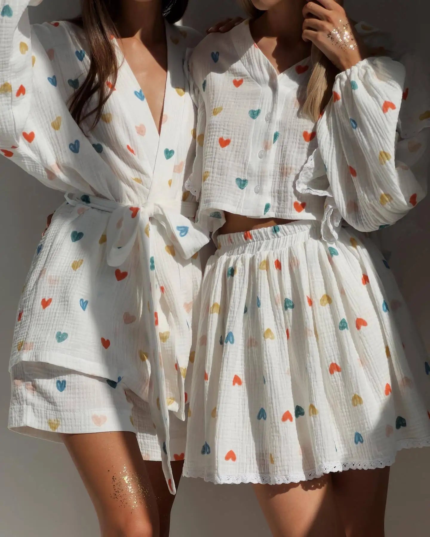 “Binded Lovers” Women’s Casual Long Sleeve 2 Piece Linen Outfit Set