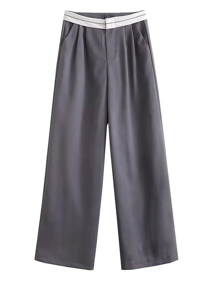 “Italiana” Women’s Business Casual Vintage High Waist Designer Pants