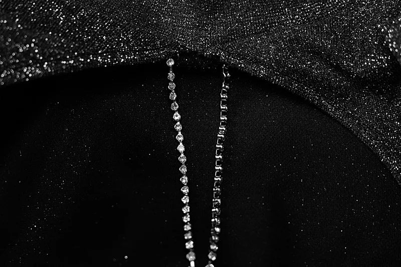 “Show biz” Sexy Backless Glitter Party Dress