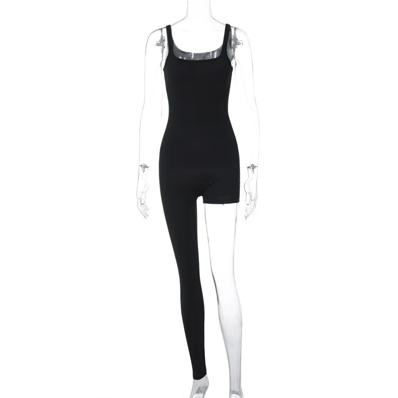 "Hotties" Women's Sexy Black Asymmetrical One Piece Jumpsuit