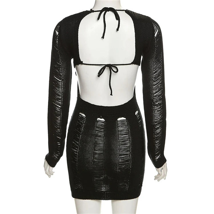 "Magic" Sexy Y2K Style Backless Bodycon Mini Dress