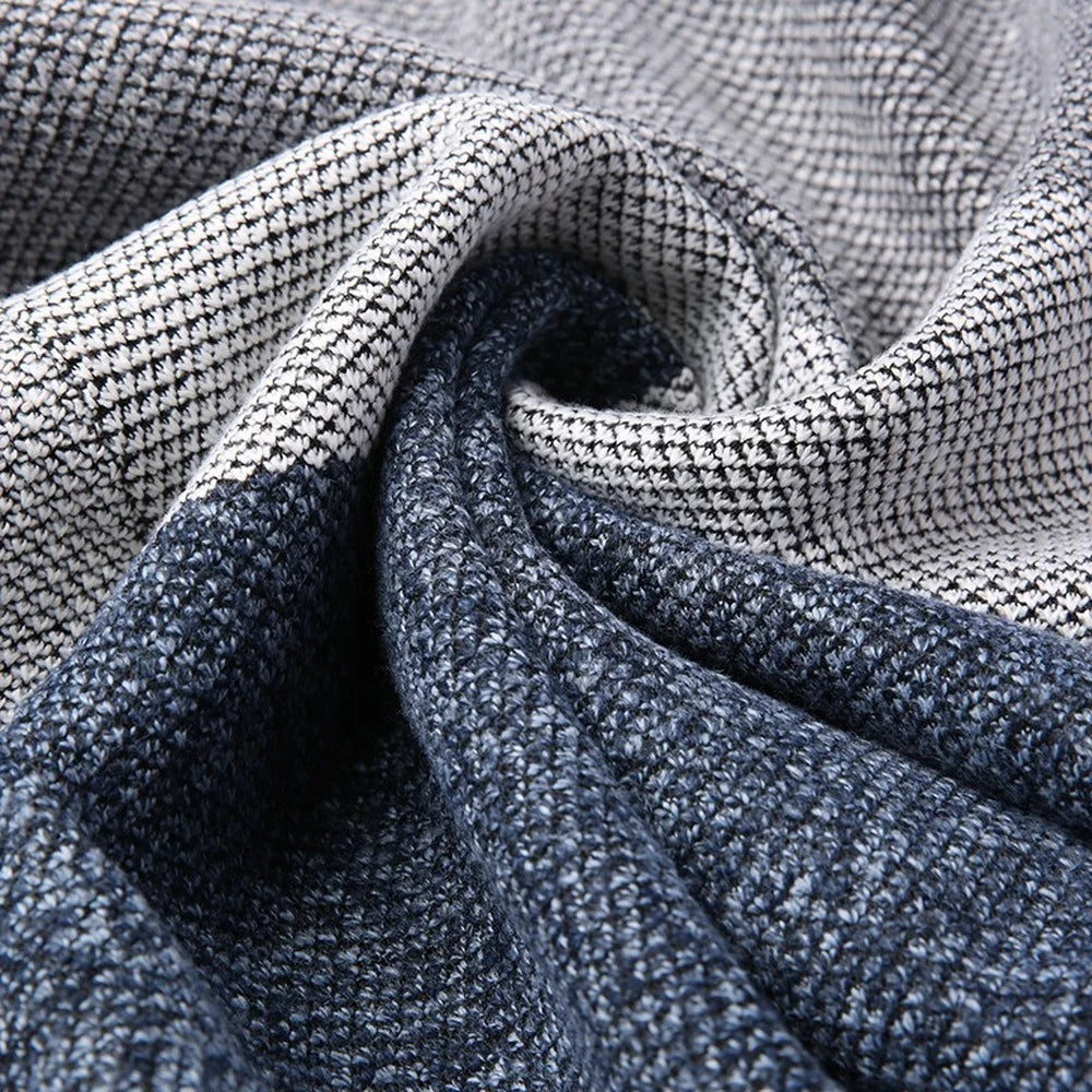 “Mr. Sweet” Designer Knitted Color Block Cardigan