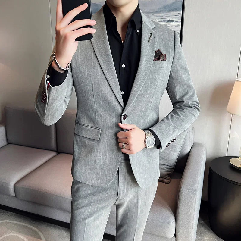 "Callan" Men's Plaid Business Suit