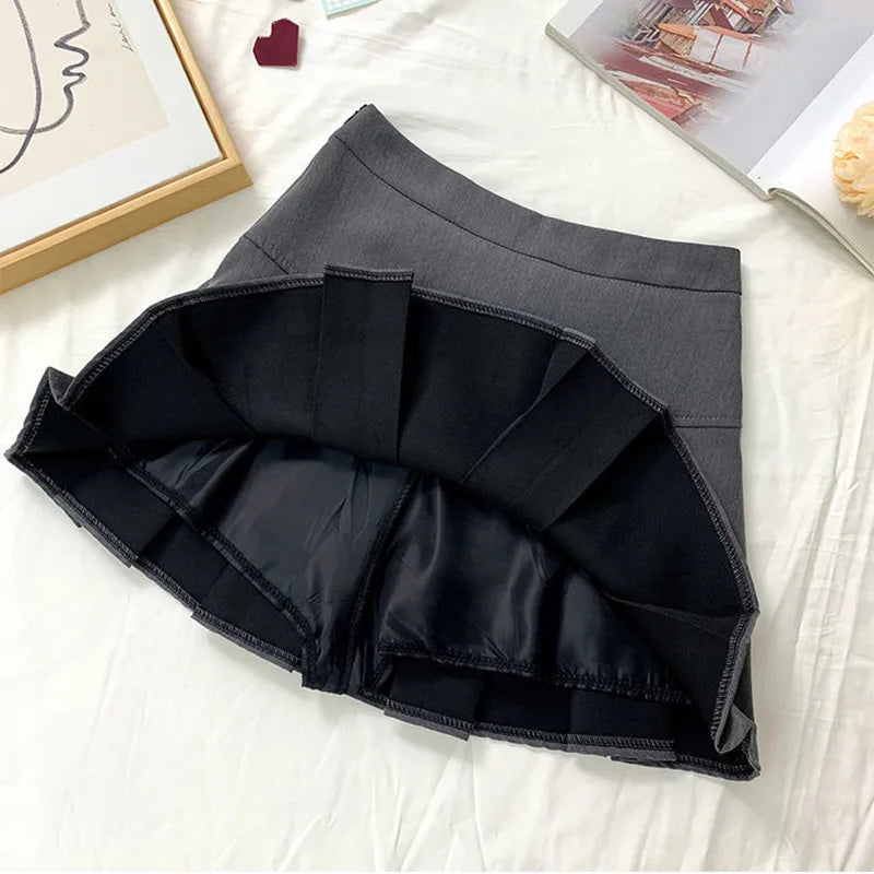 “Bring It On” Women’s Vintage Pleated High Waist Mini Skirt