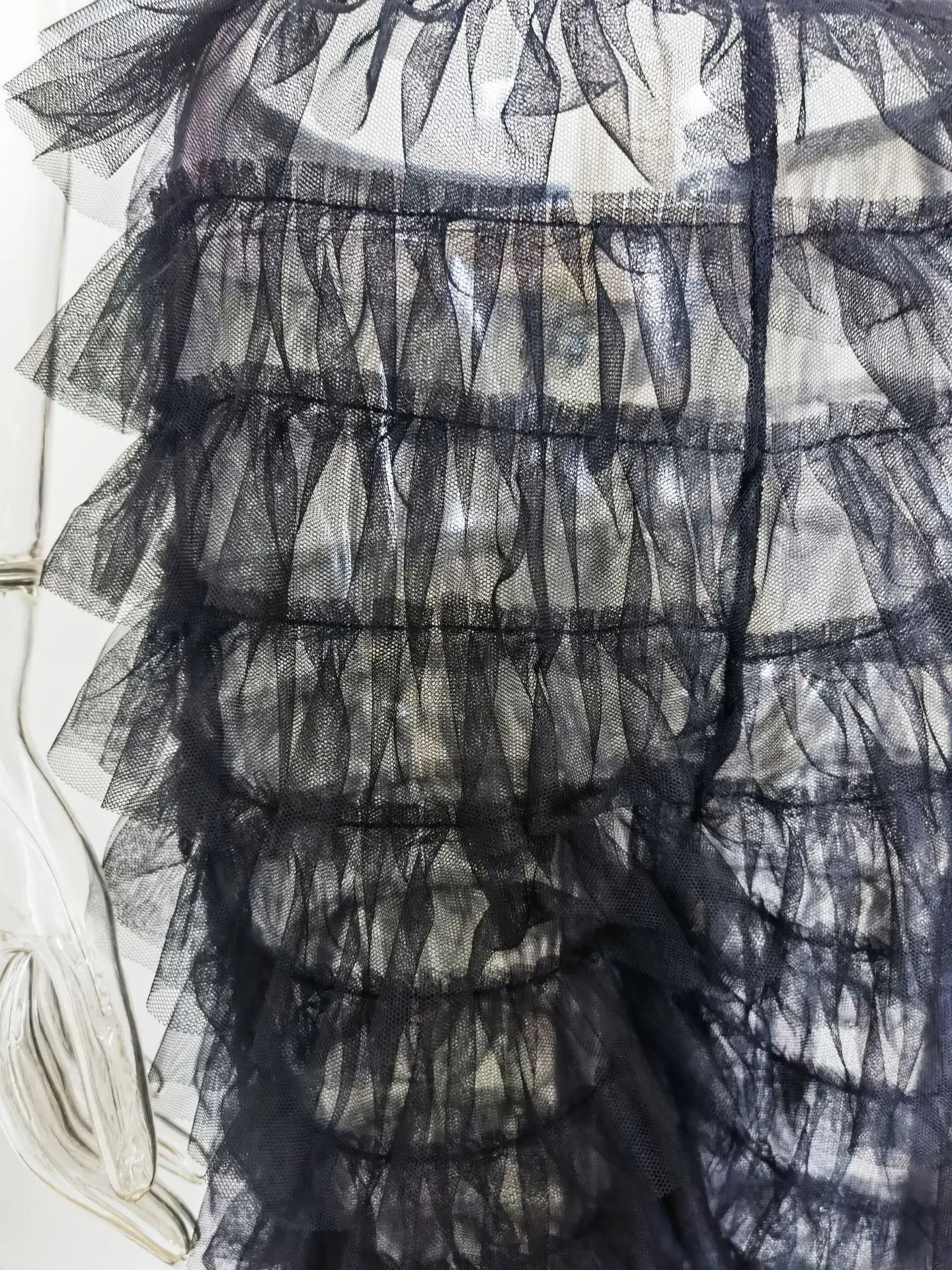 "CoCho" Women's Sheer Mesh Y2K Style Flare Pants