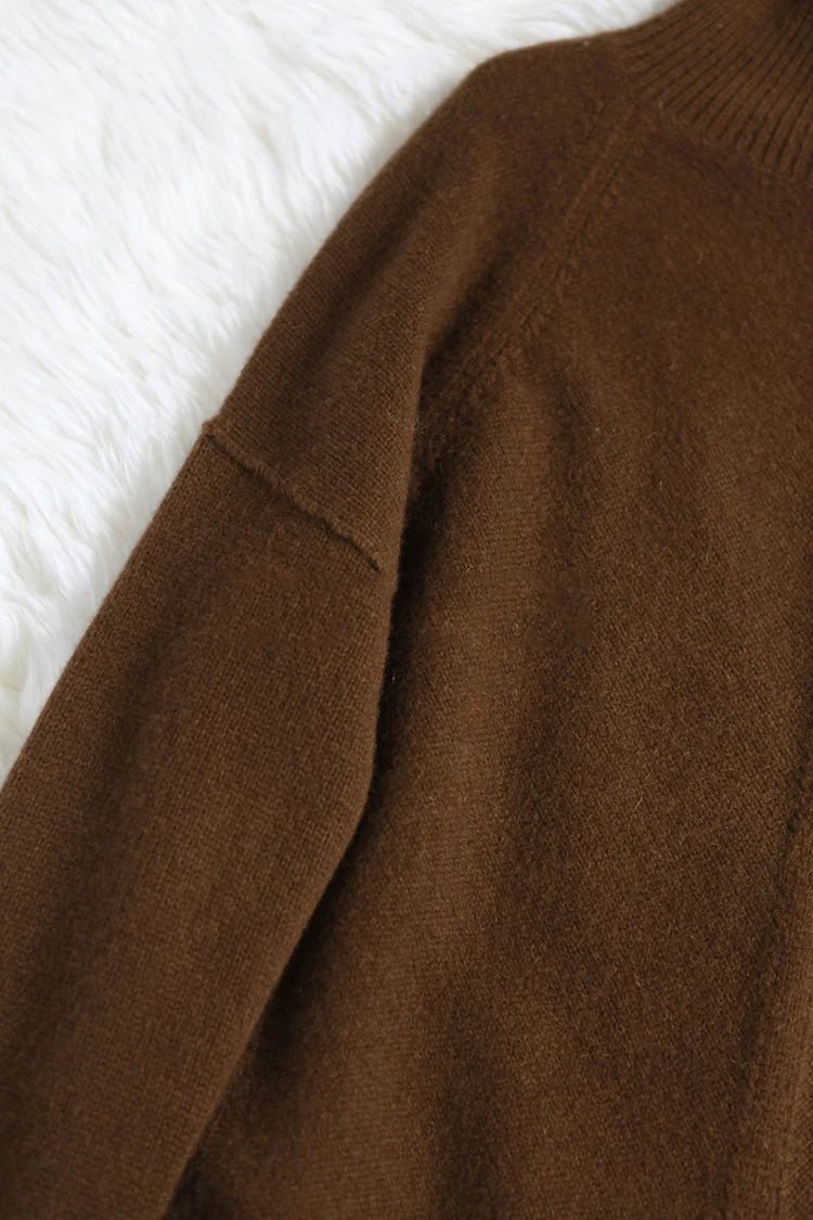 “Autumn” Women’s Paragraph Knitted Designer Cashmere Sweater
