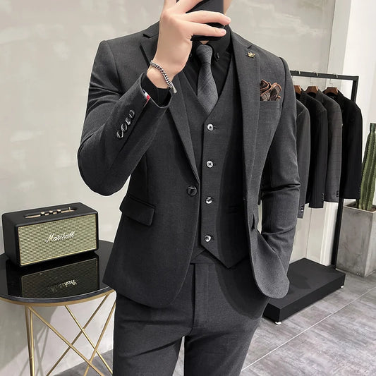 “Charon” Men’s Slim Fit 3 Piece Business Suit