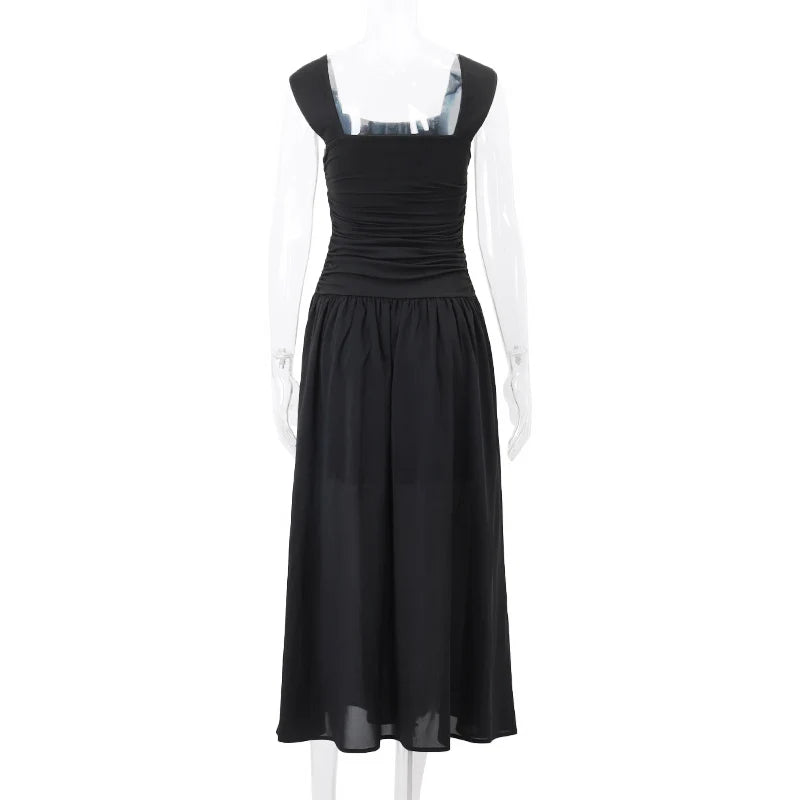 "Coastals" Ruched Bodycon High Waist Maxi Dress