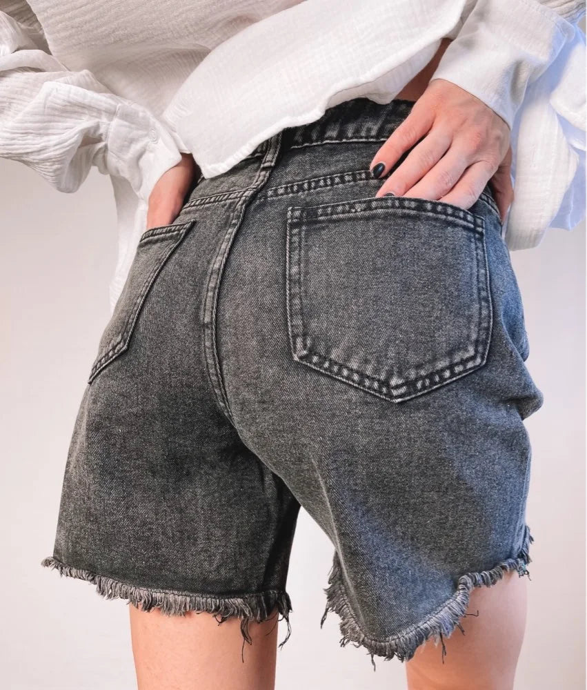 “Mid 90s” Women’s Casual Chic High Waist Denim Jean Shorts