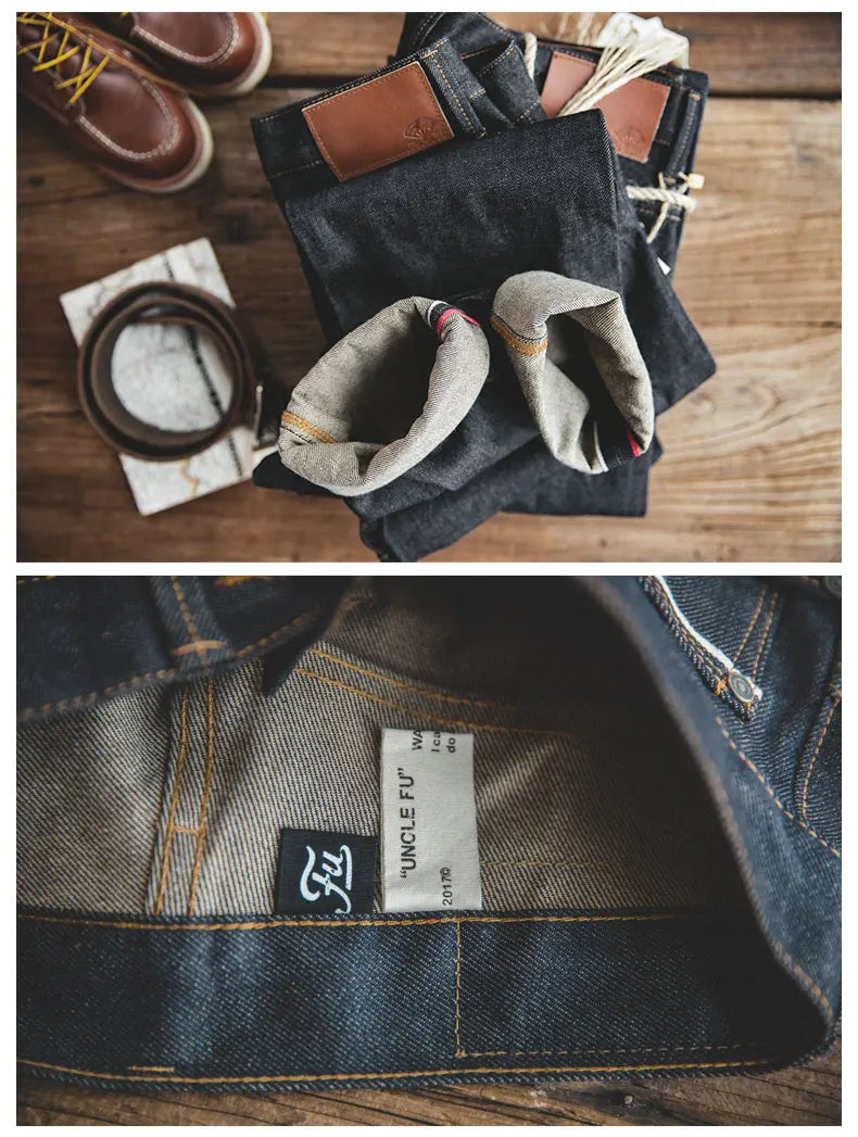 “Rustic” Men’s Recyclable Raw Woven Straight Oversized Denim Work Jeans