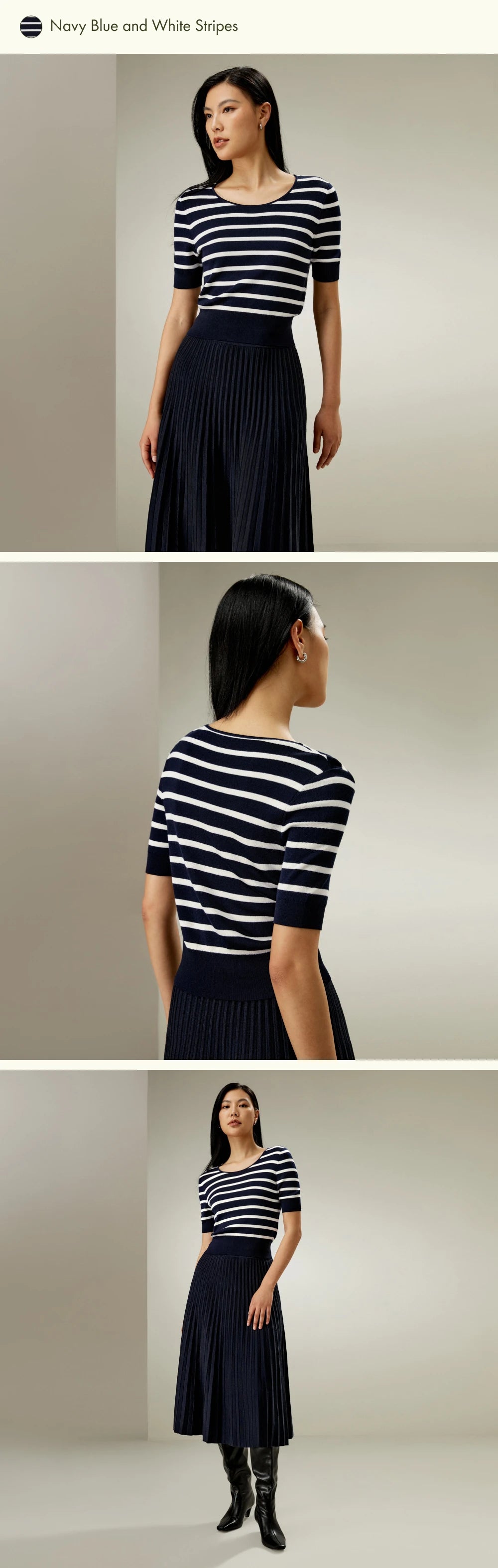 "England" Women's Silk Striped Knitted Crop Top