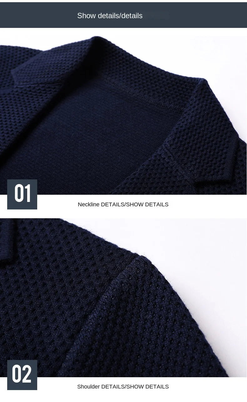 “Sophisticated”  Men’s Designer Knitted Slim Fit Cardigan