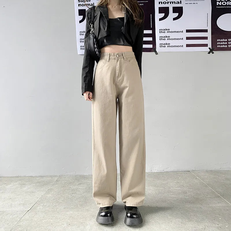 “Vintage Elations” Women’s Vintage Y2K Style Wide Leg Jeans