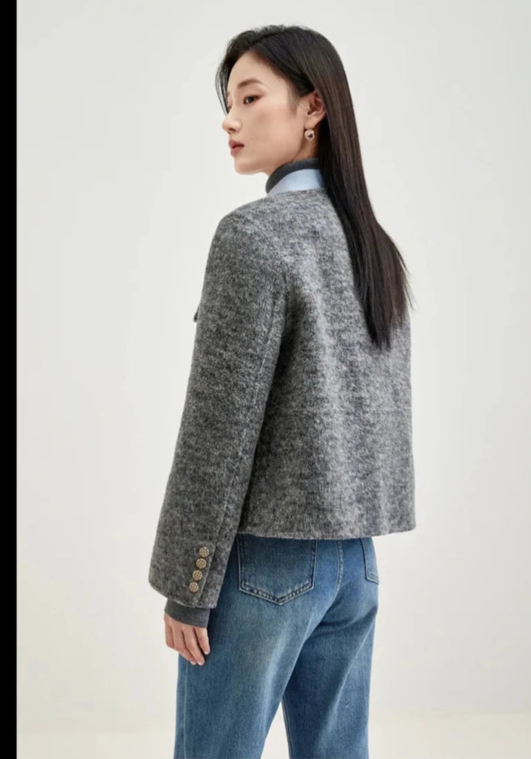 “Lady” Women’s Double Faced Wool Cropped Jacket
