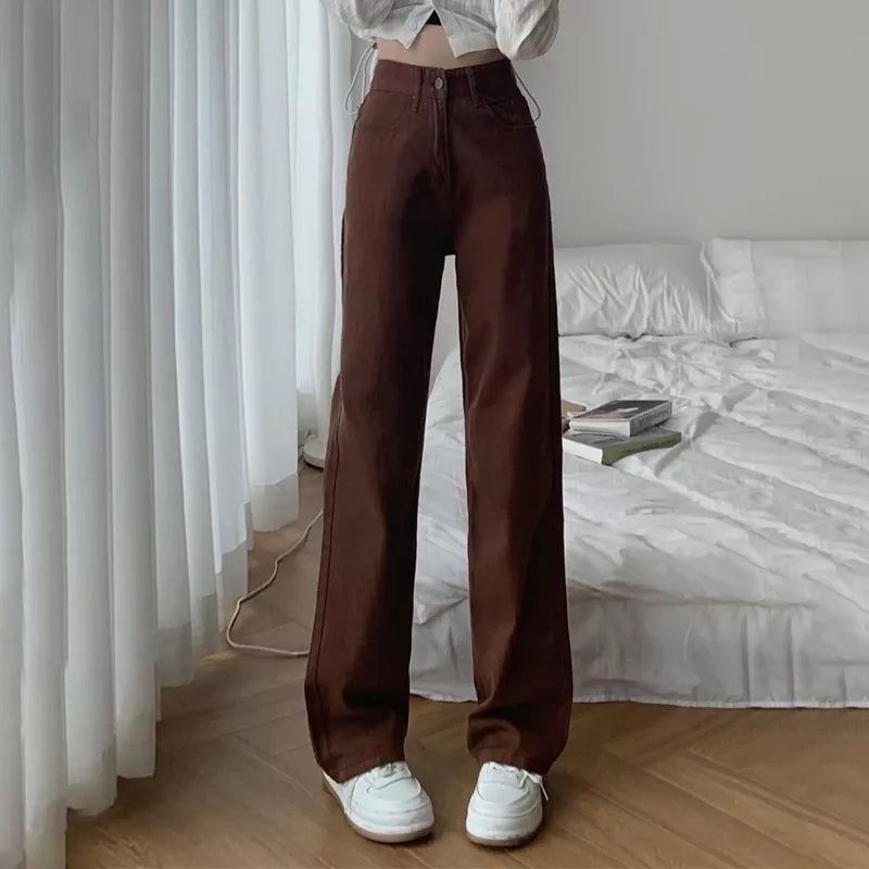 “Vintage Elations” Women’s Vintage Y2K Style Wide Leg Jeans
