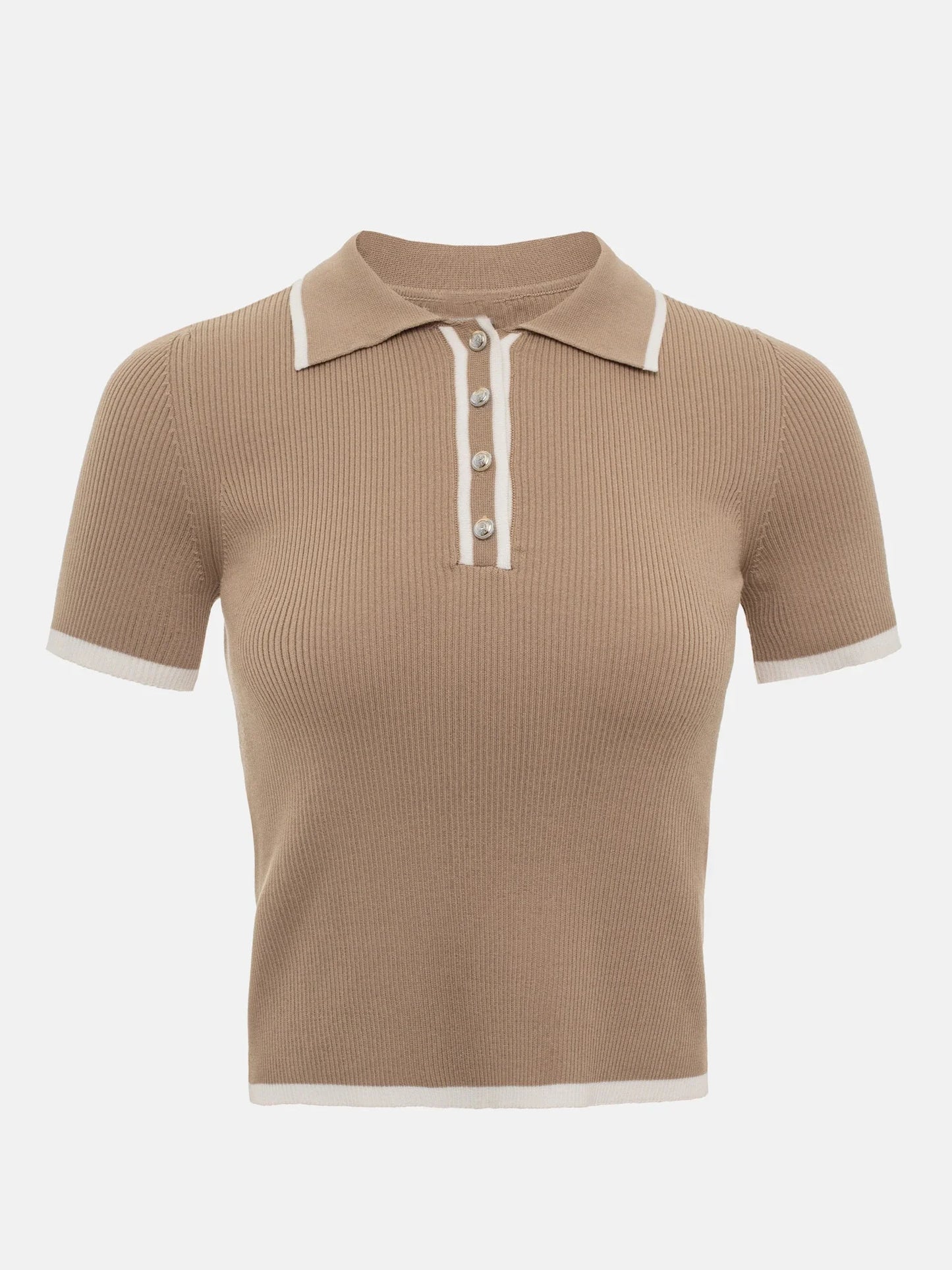 "Breeze" Women's Short Sleeve Knitted Polo Shirt