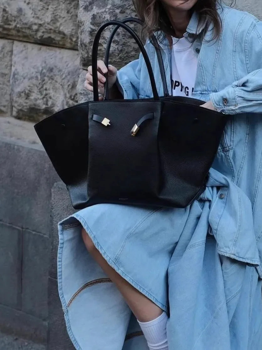 "Chlorella" Women's Designer Leather Tote Bag