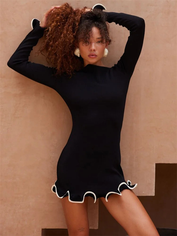 "Decadent" Elegant Knitted Mini Dress
