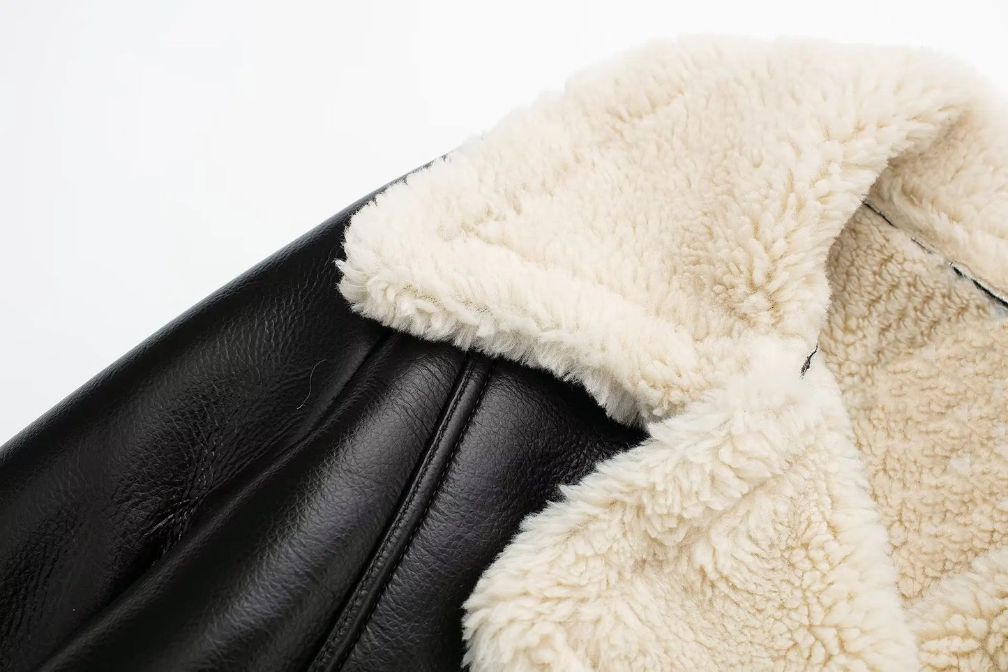 “Try Again” Women’s Vintage High Street Style Lambswool Winter Coat