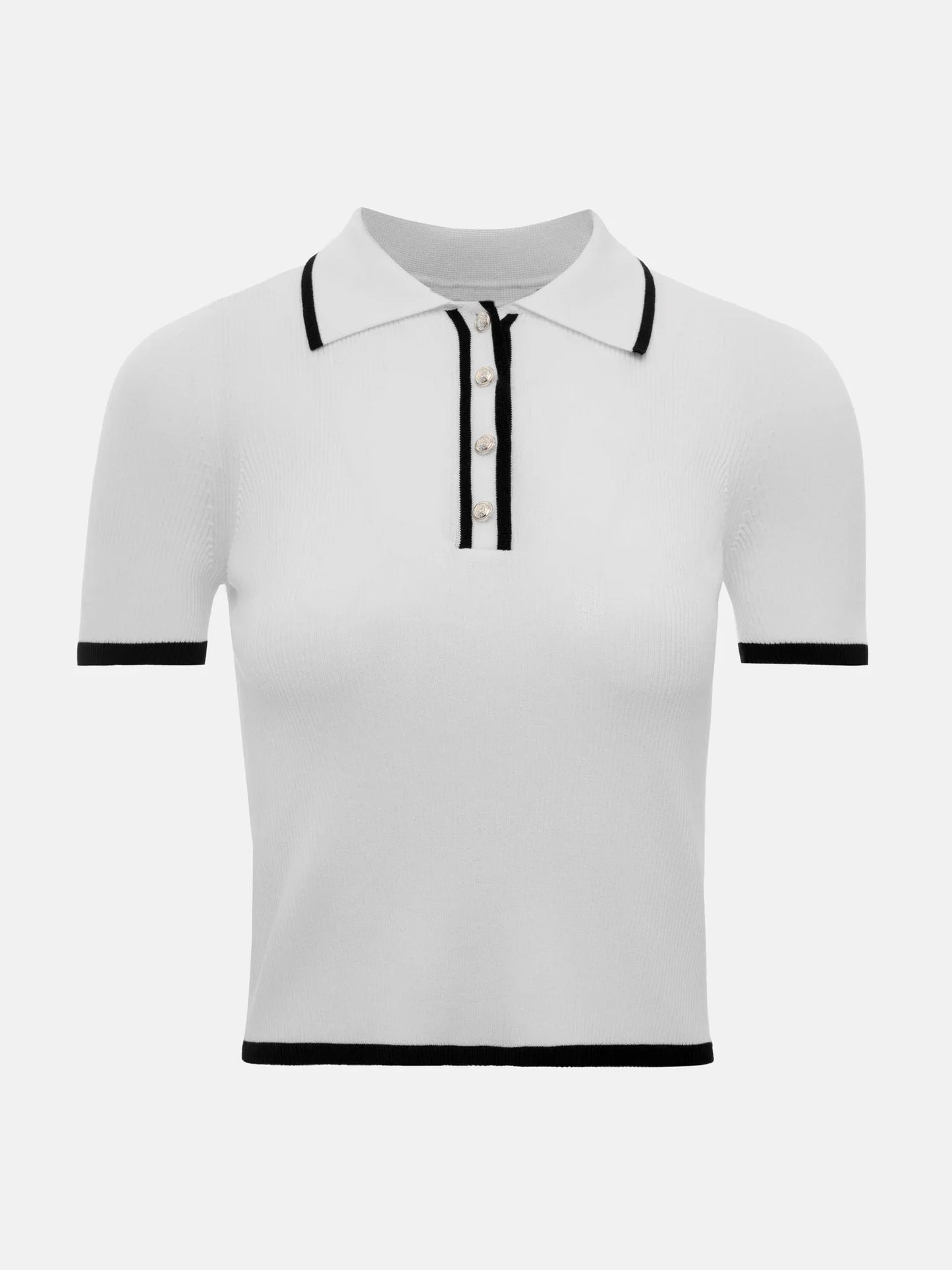 "Breeze" Women's Short Sleeve Knitted Polo Shirt