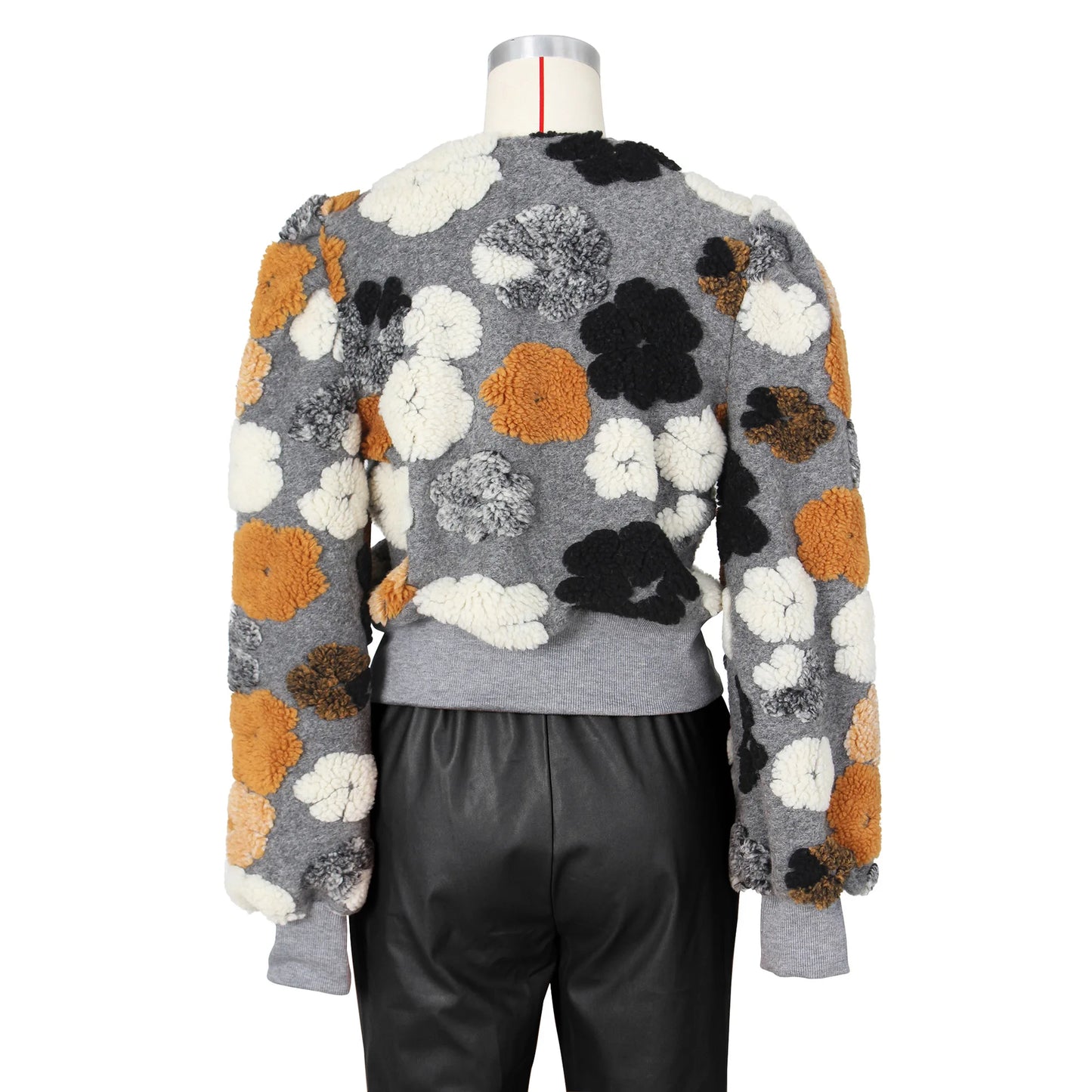 “Sauced Up” Elegant Front Floral Print Long Sleeve Jacket