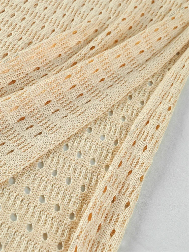 "June" Knitted Backless Bodycon Maxi Dress