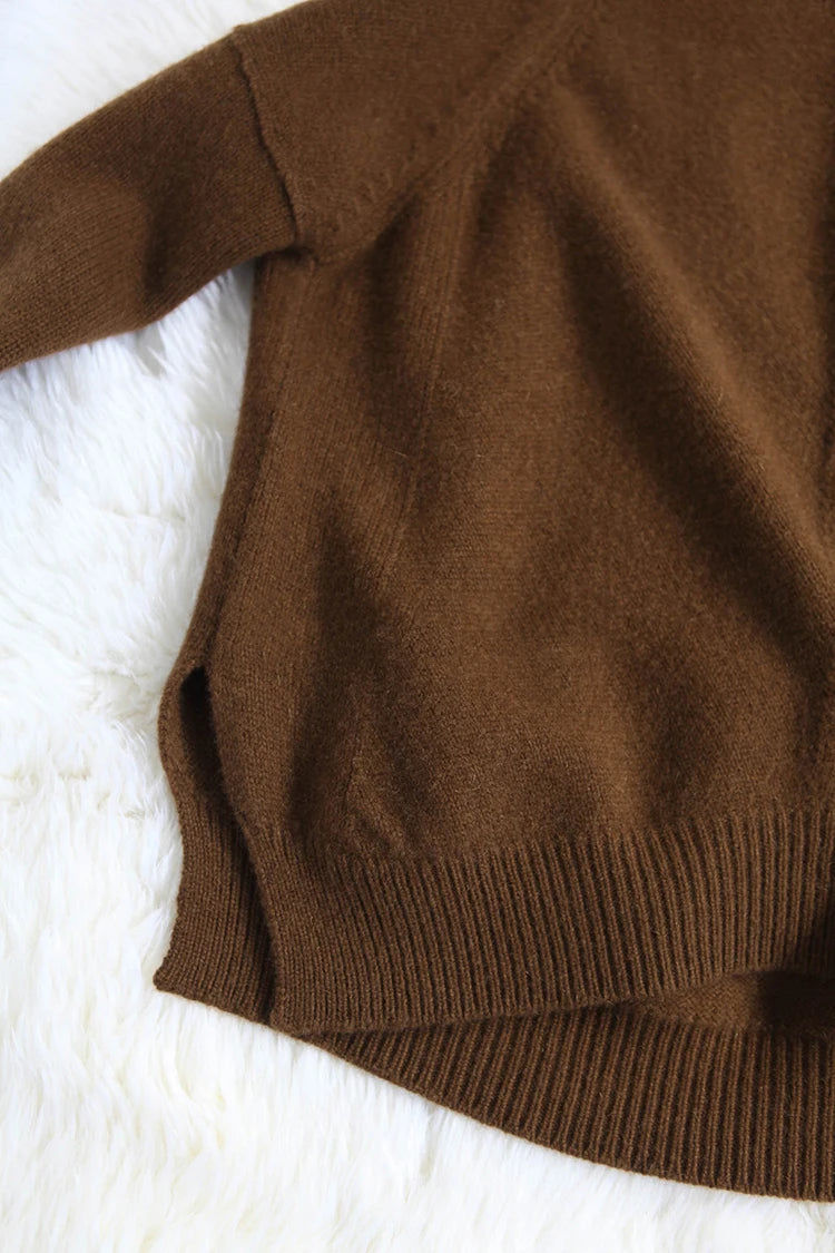 “Autumn” Women’s Paragraph Knitted Designer Cashmere Sweater