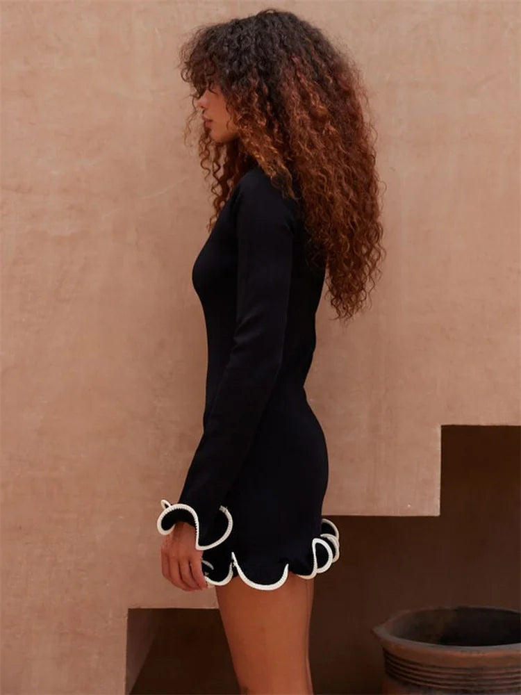 "Decadent" Elegant Knitted Mini Dress