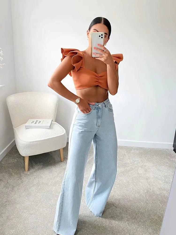 "Only For The Basics" Casual Straight Leg High Waist Boyfriend Jeans