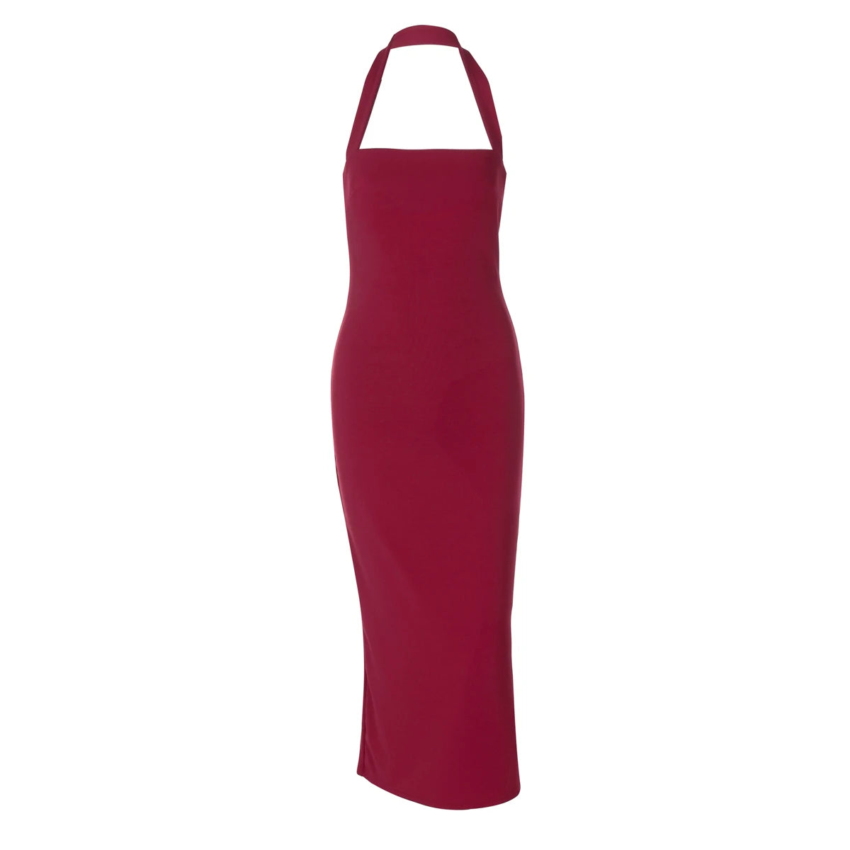 "Bossalina" Y2K Style Backless Bodycon Maxi Dress