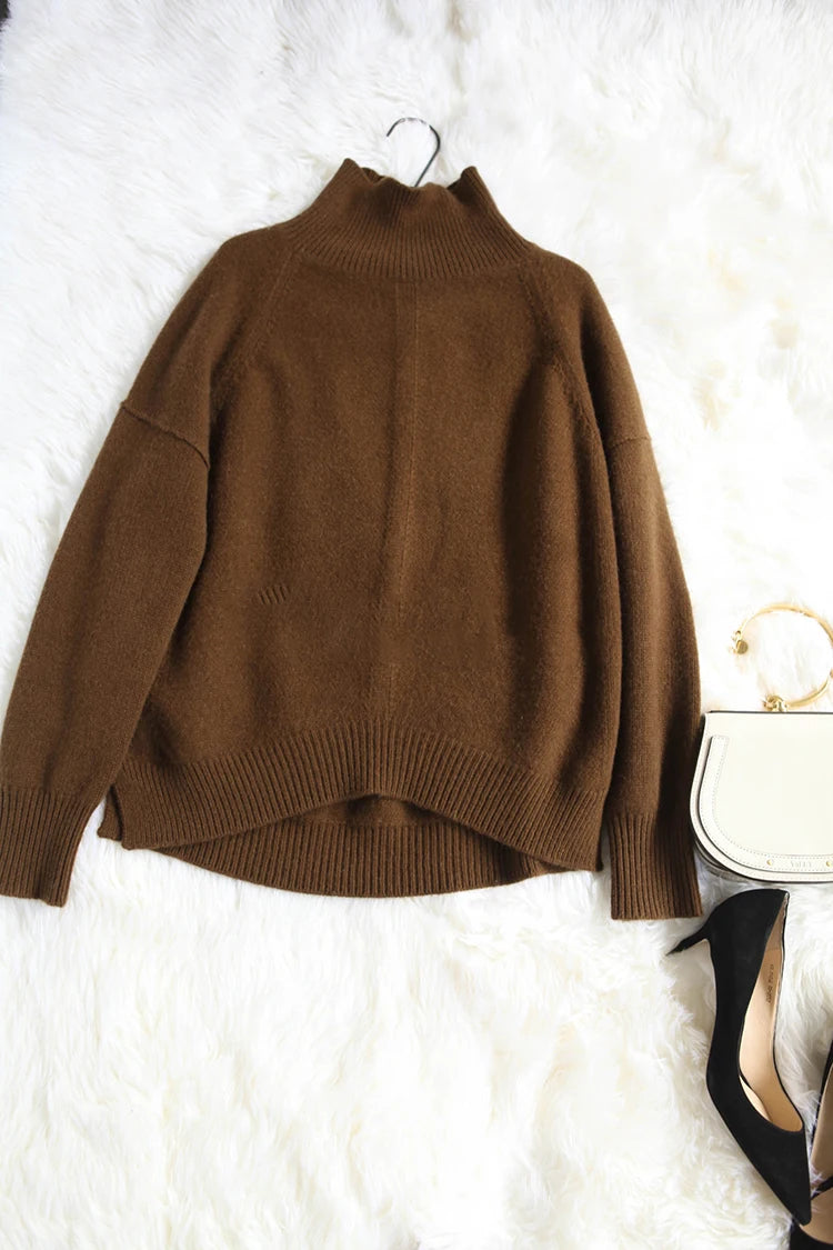 “Autumn” Women’s Paragraph Knitted Designer Cashmere Sweater