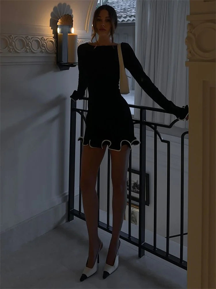"Decadent" Elegant Knitted Mini Dress