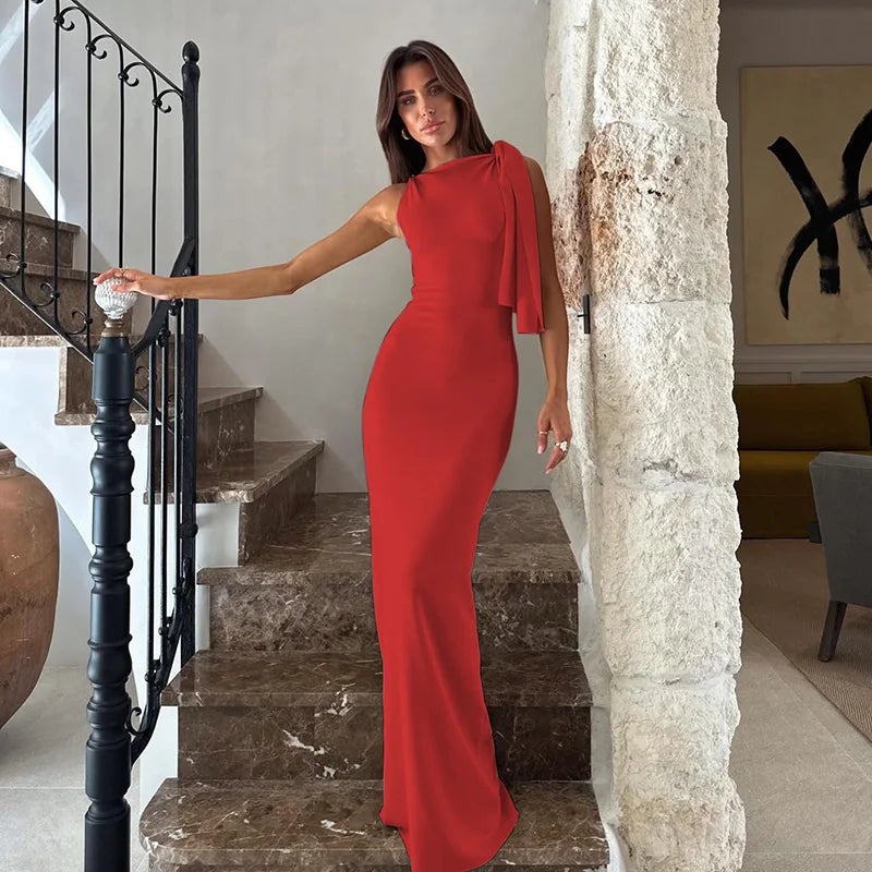 "Summer In Italy" Women's Sleeveless Bodycon Maxi Dres