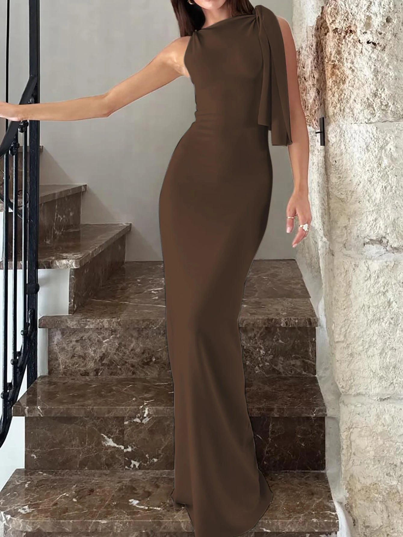 "Summer In Italy" Women's Sleeveless Bodycon Maxi Dres