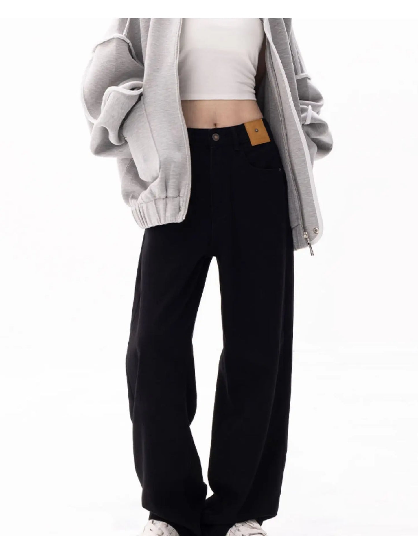 “The Z” Women’s Baggy Y2K Style High Waist Wide Leg Denim Pants