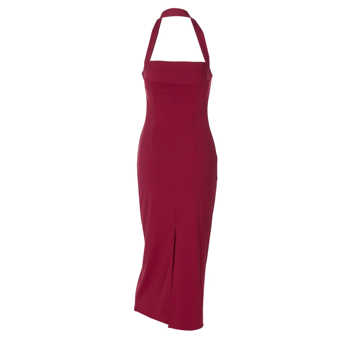"Bossalina" Y2K Style Backless Bodycon Maxi Dress