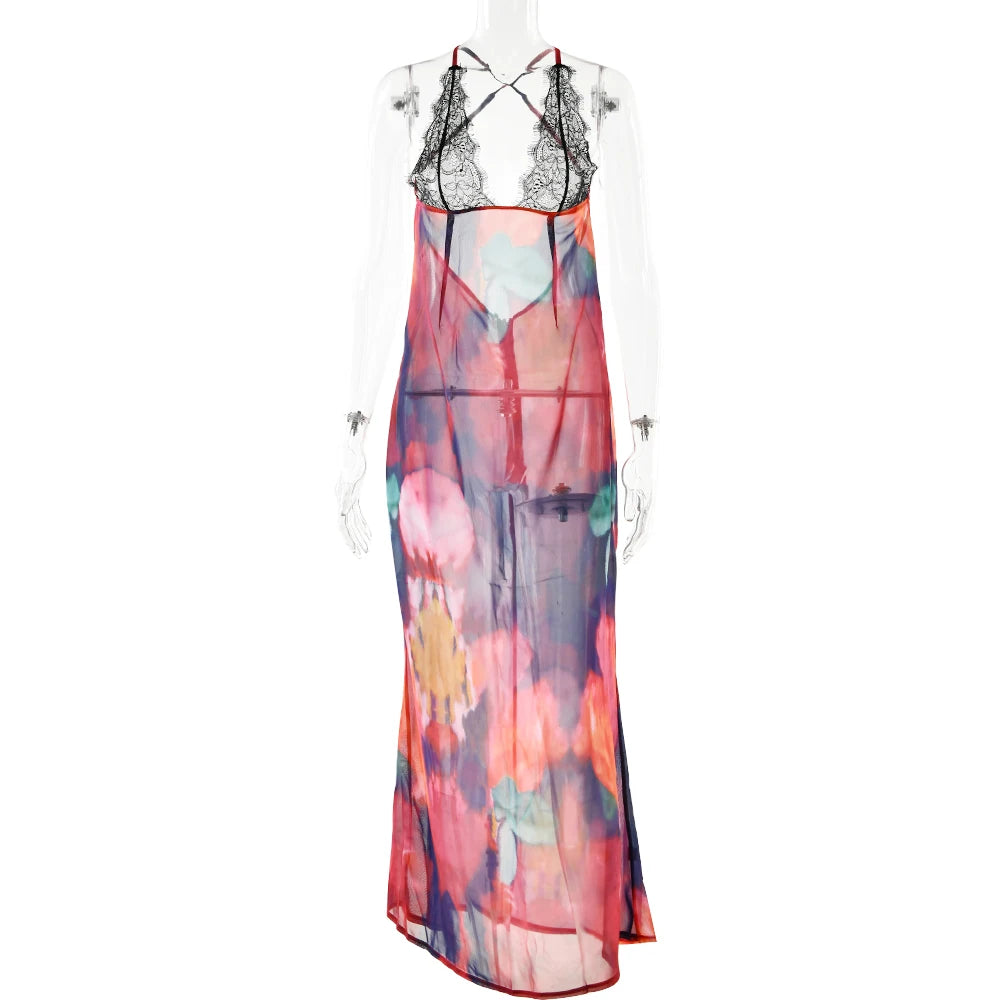 "Good Feeling" Women's Floral Backless Bodycon Dress