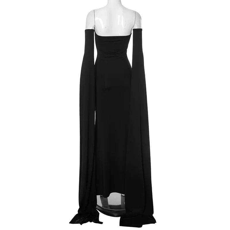 "Monroe" Women's Sexy Backless Strapless Long Sleeve Maxi Dress