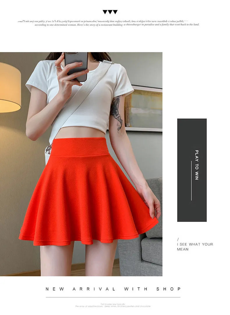 “Delicate” Women's Elastic Korean Style High Waist Mini Skirt