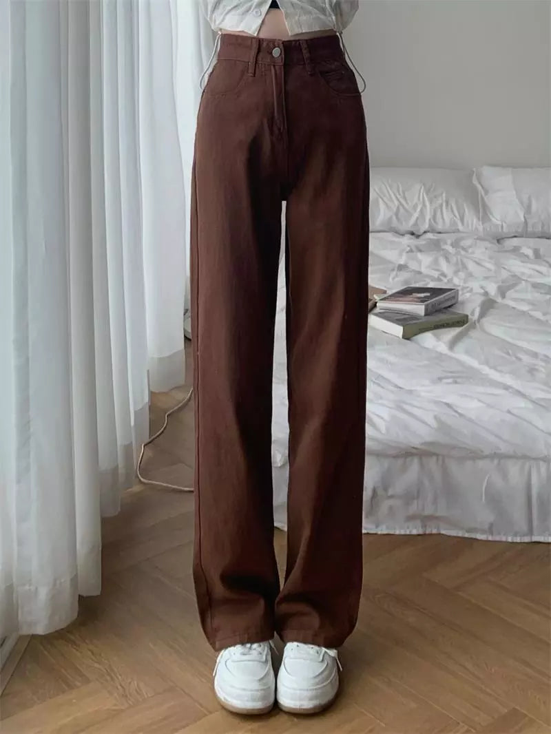 “Vintage Elations” Women’s Vintage Y2K Style Wide Leg Jeans