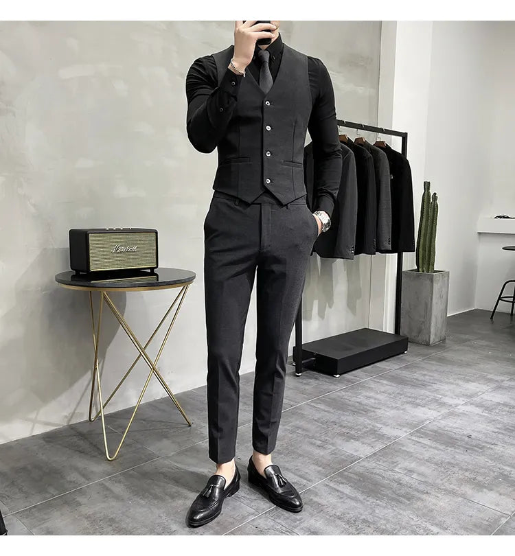 “Charon” Men’s Slim Fit 3 Piece Business Suit
