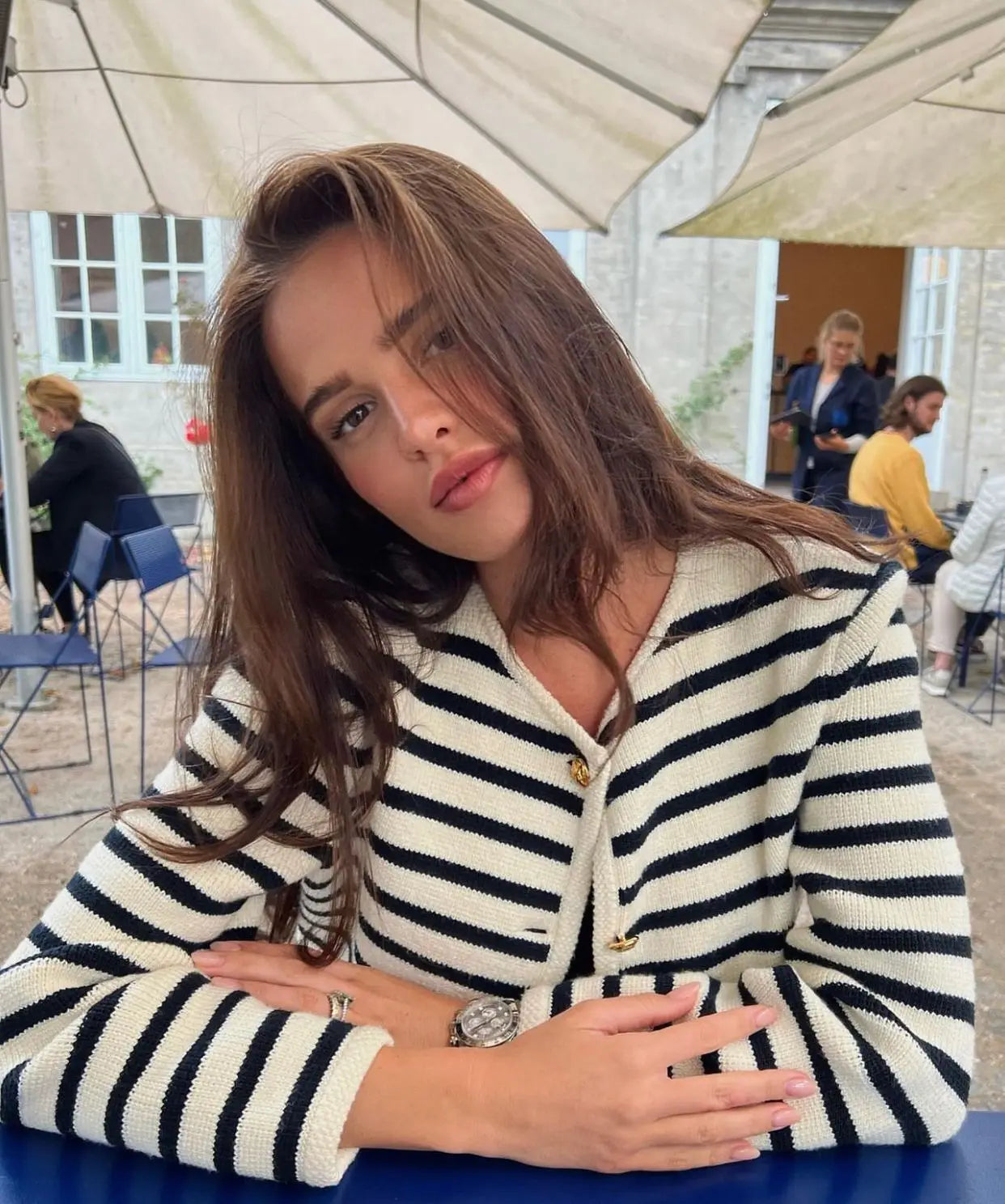 "Flossy" Women's Striped Knitted 2 Piece Outfit Set